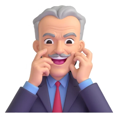 J. Jonah Jameson from Spider-Man laughing sticker