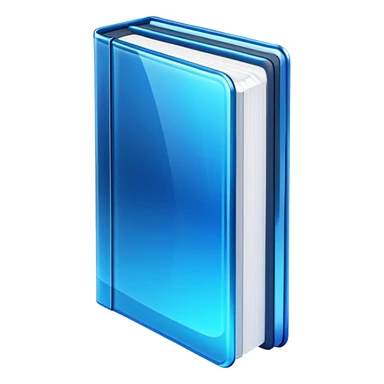 dark neon blue glass book sticker