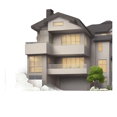 big modern house sticker