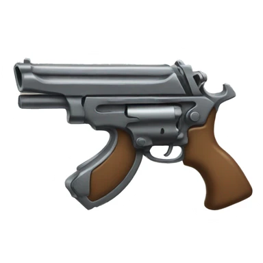 a stylized gun in cartoon mode sticker
