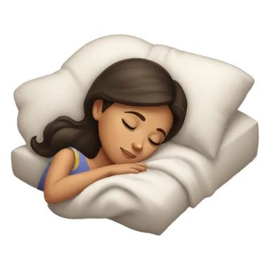 Brunette girl sleeping sticker
