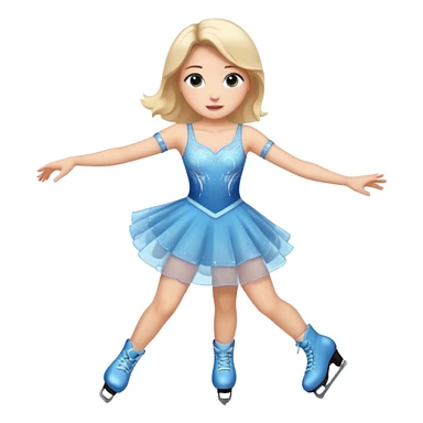 buz pıstının ustunde kayan,yarısma ıcın elbıse gıymıs ve artıstık hareketler yapan kadın emojısı  sticker