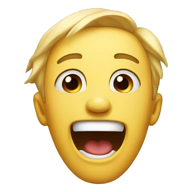 Laughing loud but also crying underneath sticker