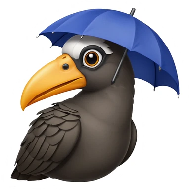 Umbrella bird sticker