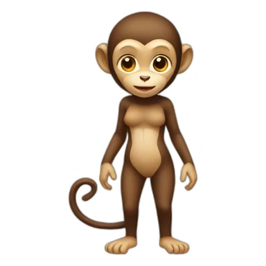 Female monkey full body sticker