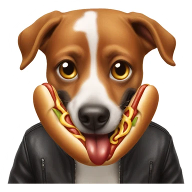 Harley eating a hotdog sticker