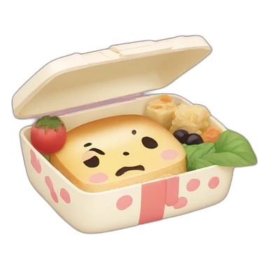 kawaii bento box sticker