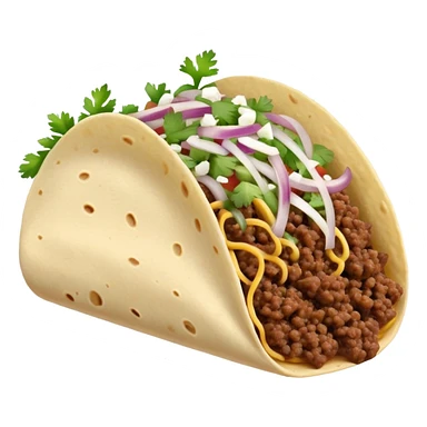 Mexican street taco with soft muted colors sticker