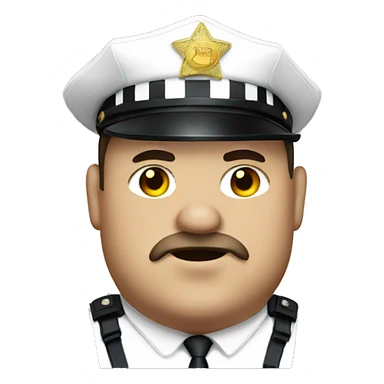 fat man as cop sticker