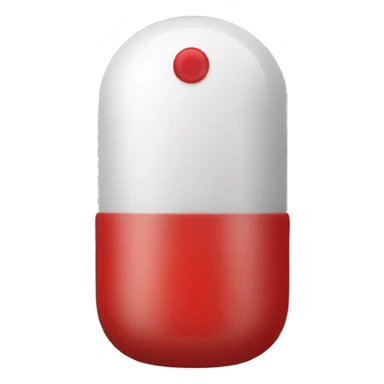red capsule in hand sticker