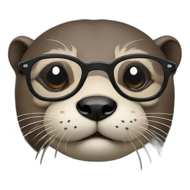 Otter wearing glasses sticker