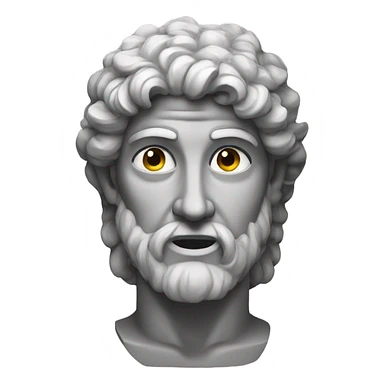 A Young greek Stone God sticker