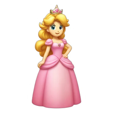 Princess peach standing sticker