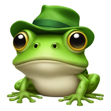 Frog with hat sticker