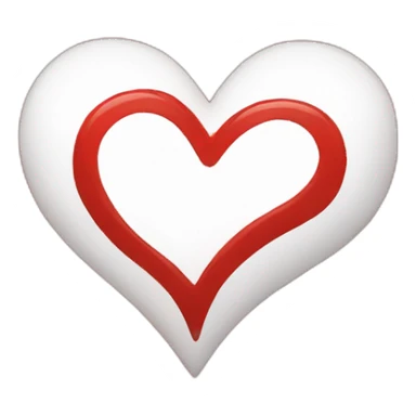 Red  and white heart sticker