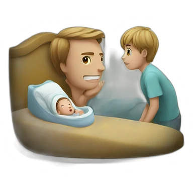 watching the baby sticker