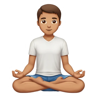 man sitting cross-legged on the floor sticker