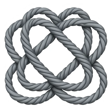 three interlaced cords symbol sticker