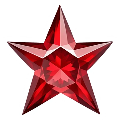 Dark Red jewel star  sticker