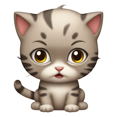 Angry baby kitty sticker