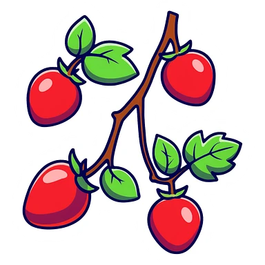 cartoon style berries sticker