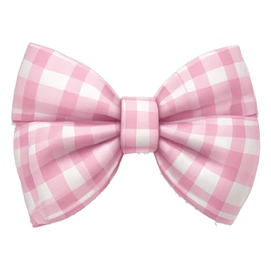 pastel pink plaid bow sticker