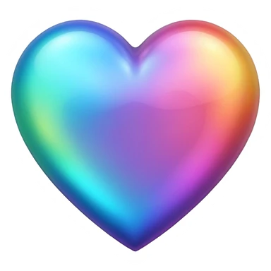 iridescent heart sticker