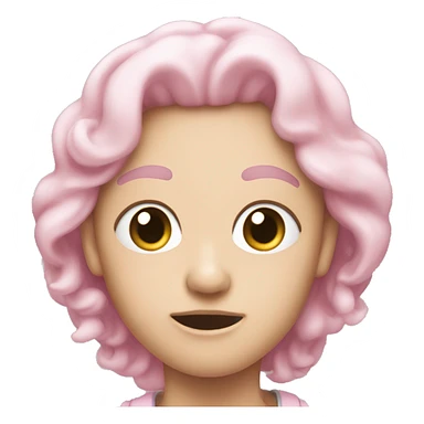 pastel pink hoturu spooked sticker