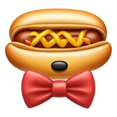 Hotdog wearing a bow tie  sticker