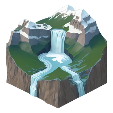 Glacier National Park isometric sticker