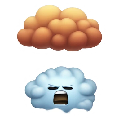 Cloud and angry sticker