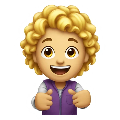 excited child with idea sticker