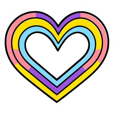 Lisa Frank heart sticker