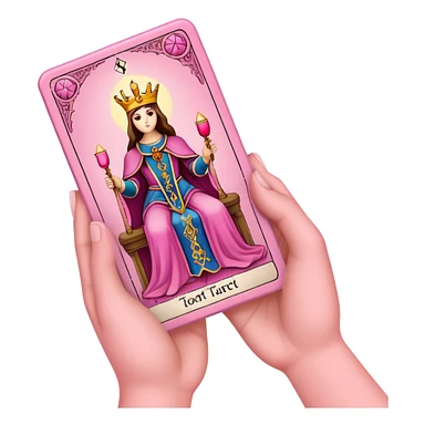 a hand of pink tarot cards sticker