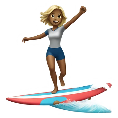 Girl surfing sticker