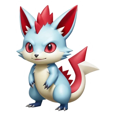 Cute Shiny Digimon-Sneasel-Zangoose-hybrid full body  sticker