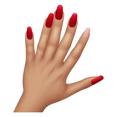 red manicure  sticker