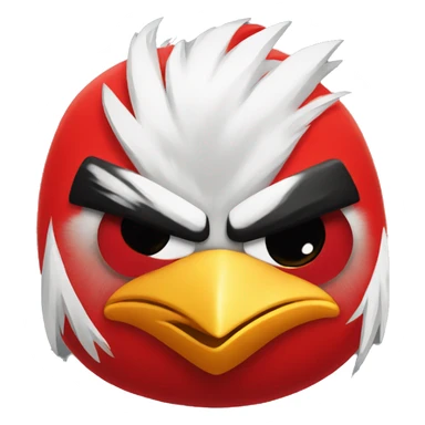 Red angry bird sticker