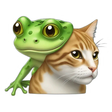 frog with cat sticker