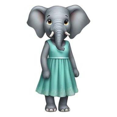 Elephant in dress sticker