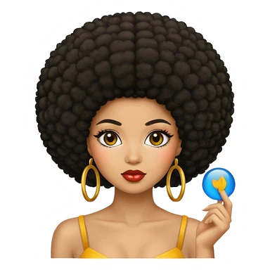 Beautiful woman afro sticker