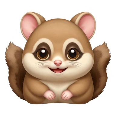 Fat and cute Japanese flying squirrel  sticker