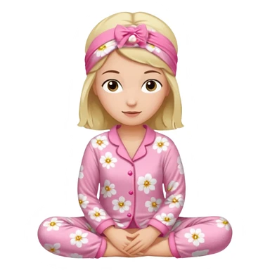 women in pyjamas with headband sticker
