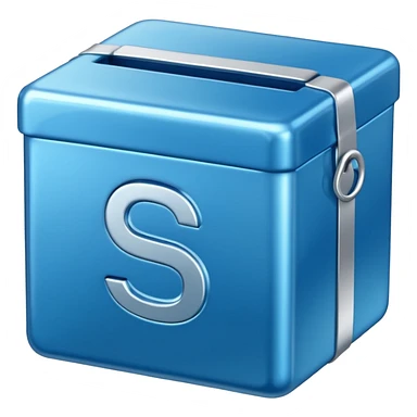 Letters SS in a blue box sticker