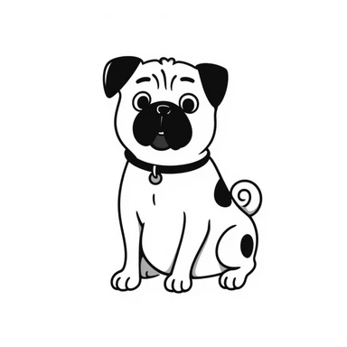 Pug sticker