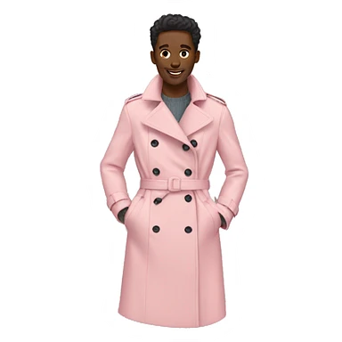 Pastel pink trench coat sticker