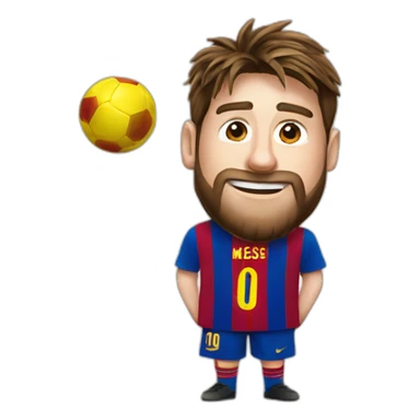Messi avec un bollon d’or sticker