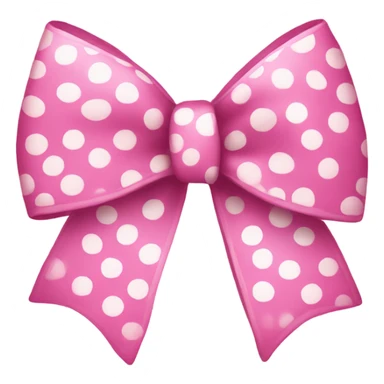 Pink pocadot bow sticker
