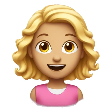 Excited girl sticker