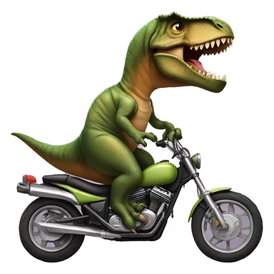 T-Rex riding a motorcycle  sticker